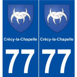 77 Crécy-la-Chapelle blason autocollant plaque stickers ville