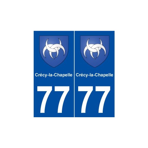 77 Crécy-la-Chapelle blason autocollant plaque stickers ville