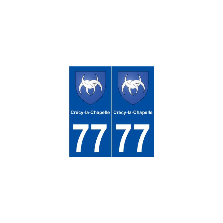 77 Crécy-la-Chapelle blason autocollant plaque stickers ville