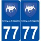 77 Crécy-la-Chapelle blason autocollant plaque stickers ville