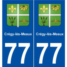 77 Crégy-lès-Meaux blason autocollant plaque stickers ville