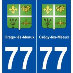 77 Crégy-lès-Meaux blason autocollant plaque stickers ville