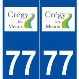 77 Crégy-lès-Meaux logo autocollant plaque stickers ville