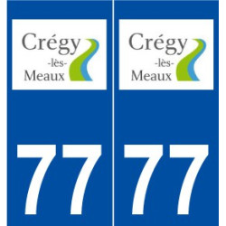 77 Crégy-lès-Meaux logo autocollant plaque stickers ville