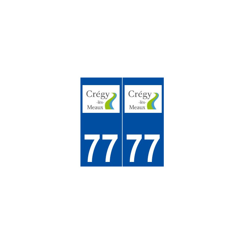 77 Crégy-lès-Meaux logo autocollant plaque stickers ville