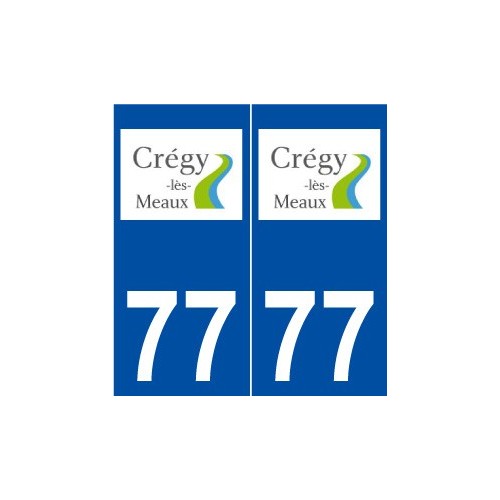 77 Crégy-lès-Meaux logo autocollant plaque stickers ville