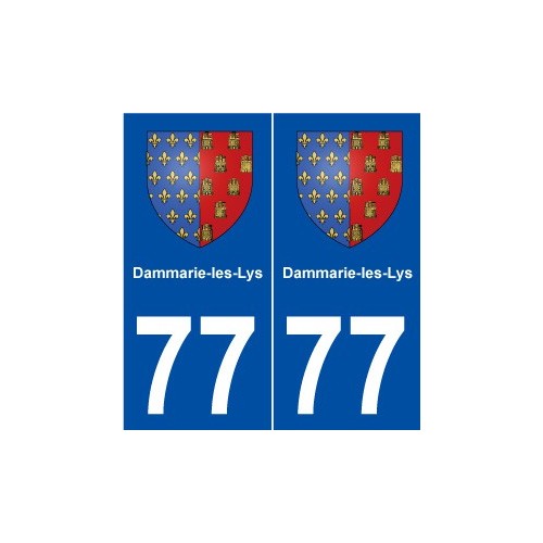77 Dammarie-les-Lys blason autocollant plaque stickers ville