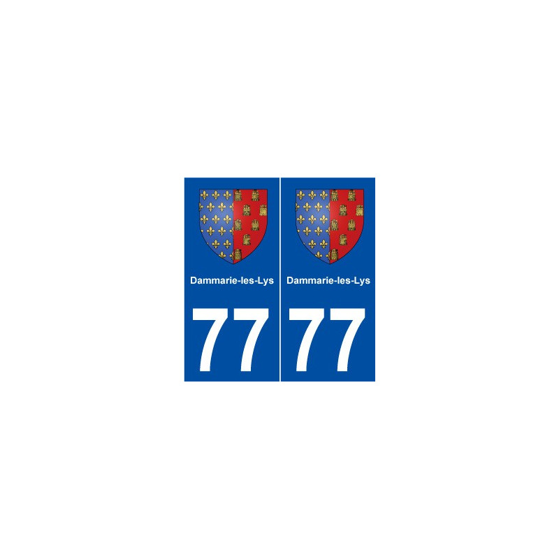 77 Dammarie-les-Lys blason autocollant plaque stickers ville