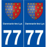77 Dammarie-les-Lys blason autocollant plaque stickers ville