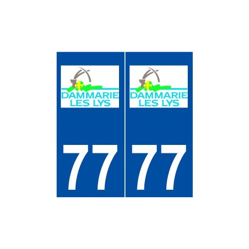 LYS 77 Dammarie-les-Lys logo autocollant plaque stickers ville 