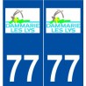 77 Dammarie-les-Lys logo autocollant plaque stickers ville