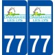 77 Dammarie-les-Lys logo autocollant plaque stickers ville