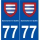 77 Dammartin-en-Goële blason autocollant plaque stickers ville