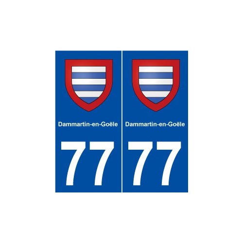 77 Dammartin-en-Goële blason autocollant plaque stickers ville