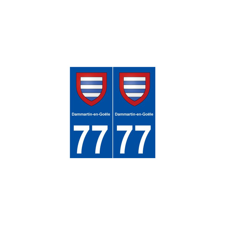 77 Dammartin-en-Goële blason autocollant plaque stickers ville