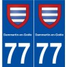77 Dammartin-en-Goële blason autocollant plaque stickers ville