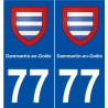 77 Dammartin-en-Goële blason autocollant plaque stickers ville