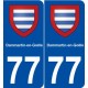 77 Dammartin-en-Goële blason autocollant plaque stickers ville
