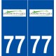 77 Dammartin-en-Goële logo autocollant plaque stickers ville