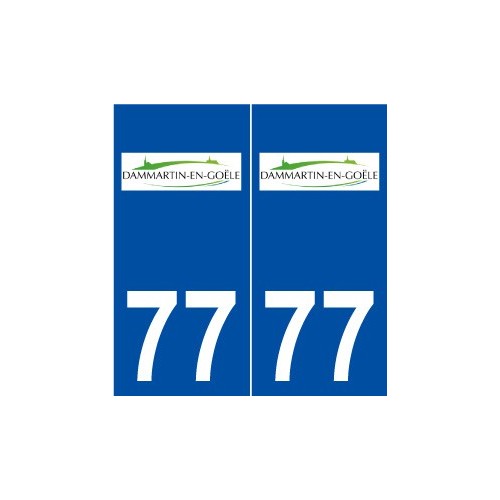 77 Dammartin-en-Goële logo autocollant plaque stickers ville