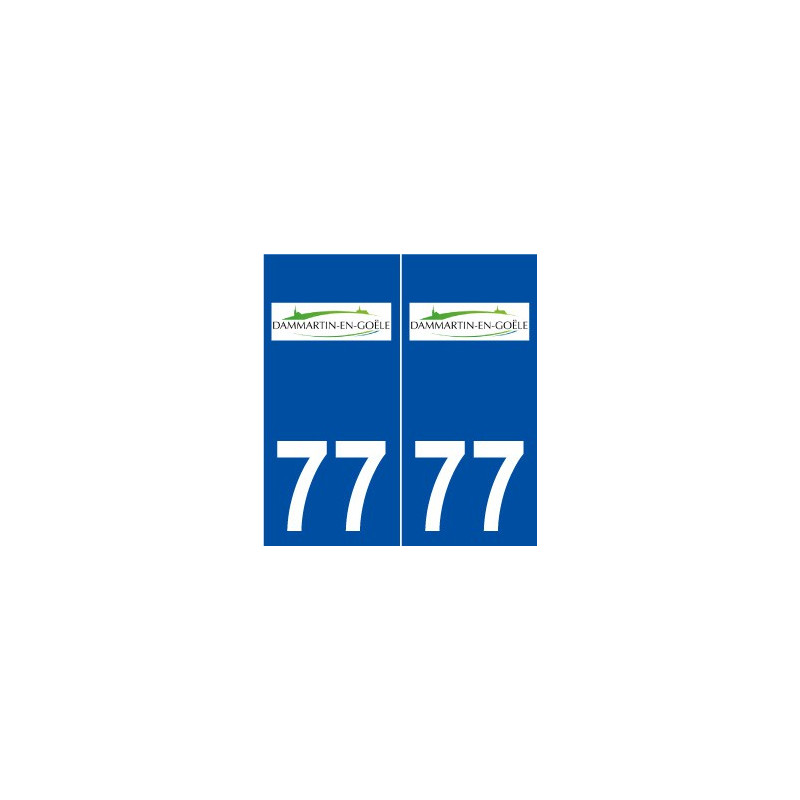 77 Dammartin-en-Goële logo autocollant plaque stickers ville