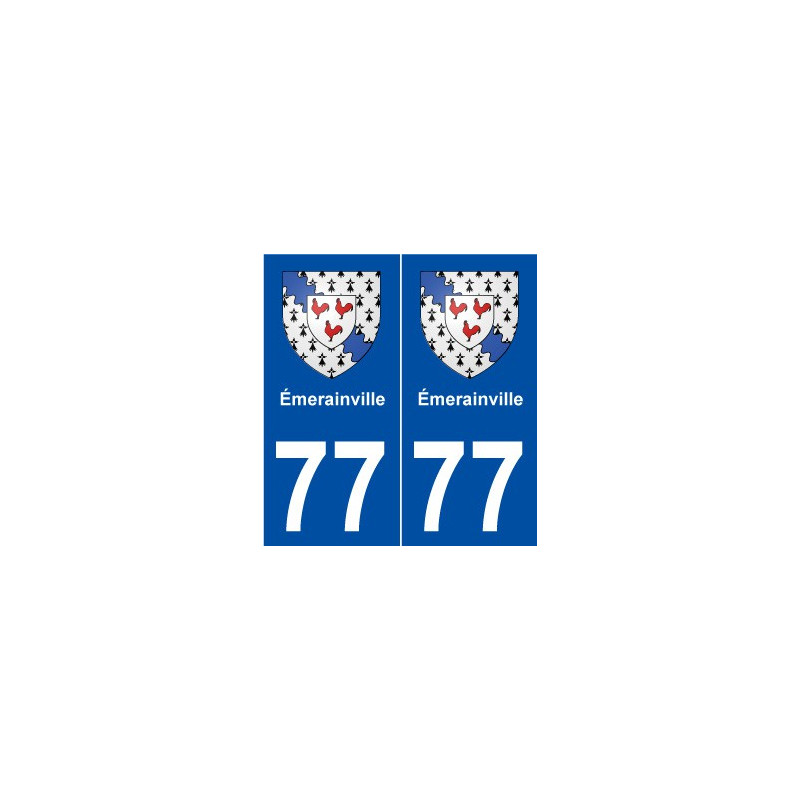 77 Émerainville blason autocollant plaque stickers ville