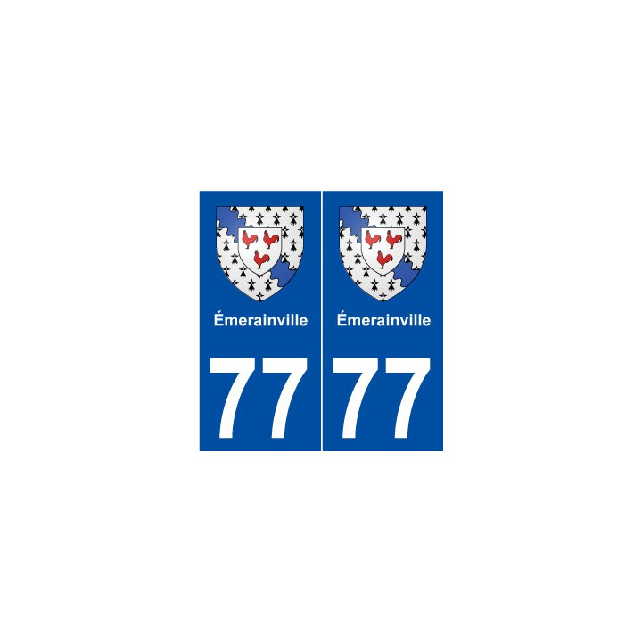 77 Émerainville blason autocollant plaque stickers ville