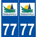 77 Émerainville logo autocollant plaque stickers ville