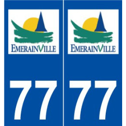 77 Émerainville logo autocollant plaque stickers ville