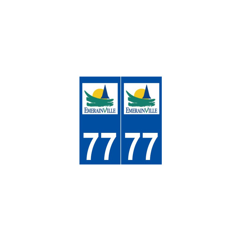 77 Émerainville logo autocollant plaque stickers ville
