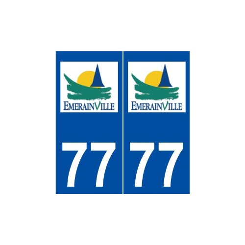 77 Émerainville logo autocollant plaque stickers ville