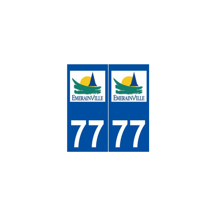 77 Émerainville logo autocollant plaque stickers ville