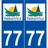 77 Émerainville logo autocollant plaque stickers ville