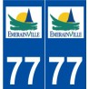 77 Émerainville logo autocollant plaque stickers ville