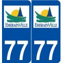 77 Émerainville logo autocollant plaque stickers ville