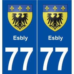 77 Esbly blason autocollant plaque stickers ville