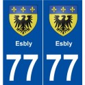 77 Esbly blason autocollant plaque stickers ville