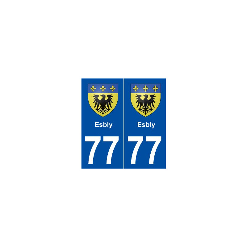 77 Esbly blason autocollant plaque stickers ville