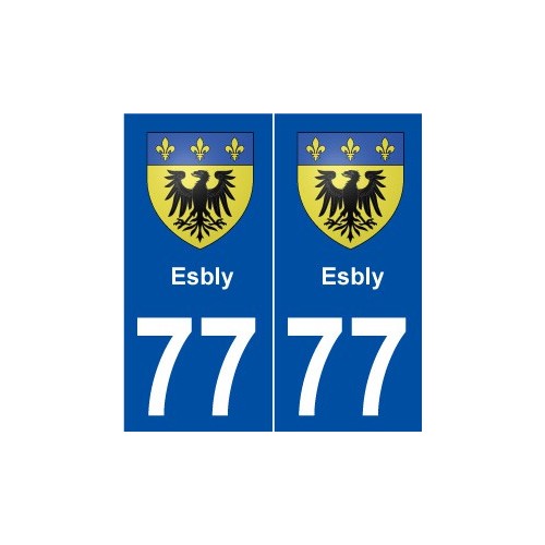 77 Esbly blason autocollant plaque stickers ville