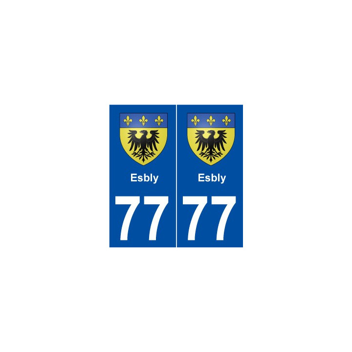 77 Esbly blason autocollant plaque stickers ville
