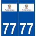 77 Fontainebleau logo autocollant plaque stickers ville