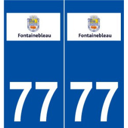 77 Fontainebleau logo autocollant plaque stickers ville