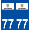 77 Fontainebleau logo autocollant plaque stickers ville
