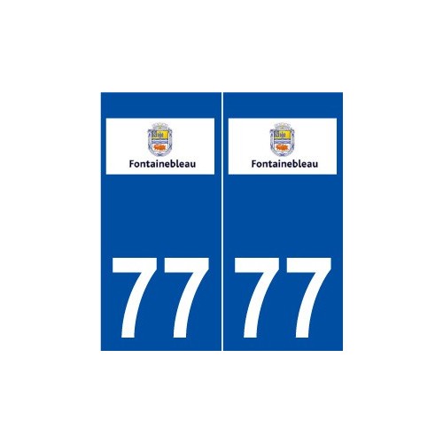 77 Fontainebleau logo autocollant plaque stickers ville