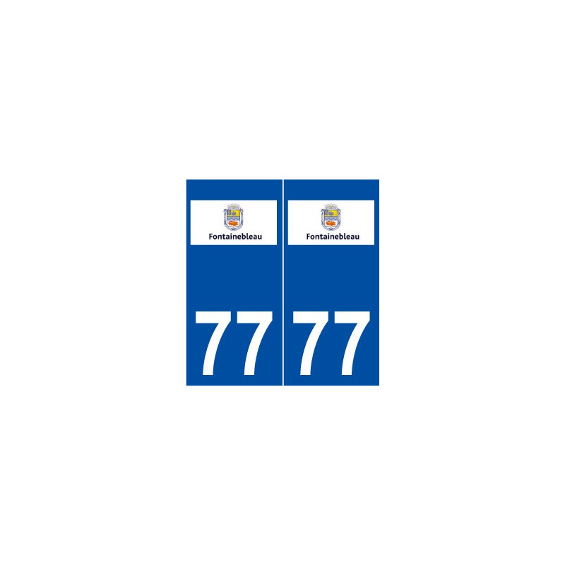 77 Fontainebleau logo autocollant plaque stickers ville
