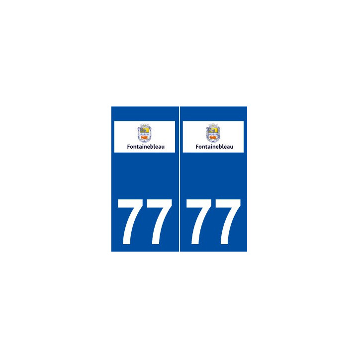 77 Fontainebleau logo autocollant plaque stickers ville