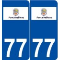 77 Fontainebleau logo autocollant plaque stickers ville
