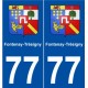 77 Fontenay-Trésigny blason autocollant plaque stickers ville