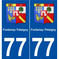 77 Fontenay-Trésigny blason autocollant plaque stickers ville