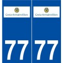 77 Gretz-Armainvilliers logo autocollant plaque stickers ville